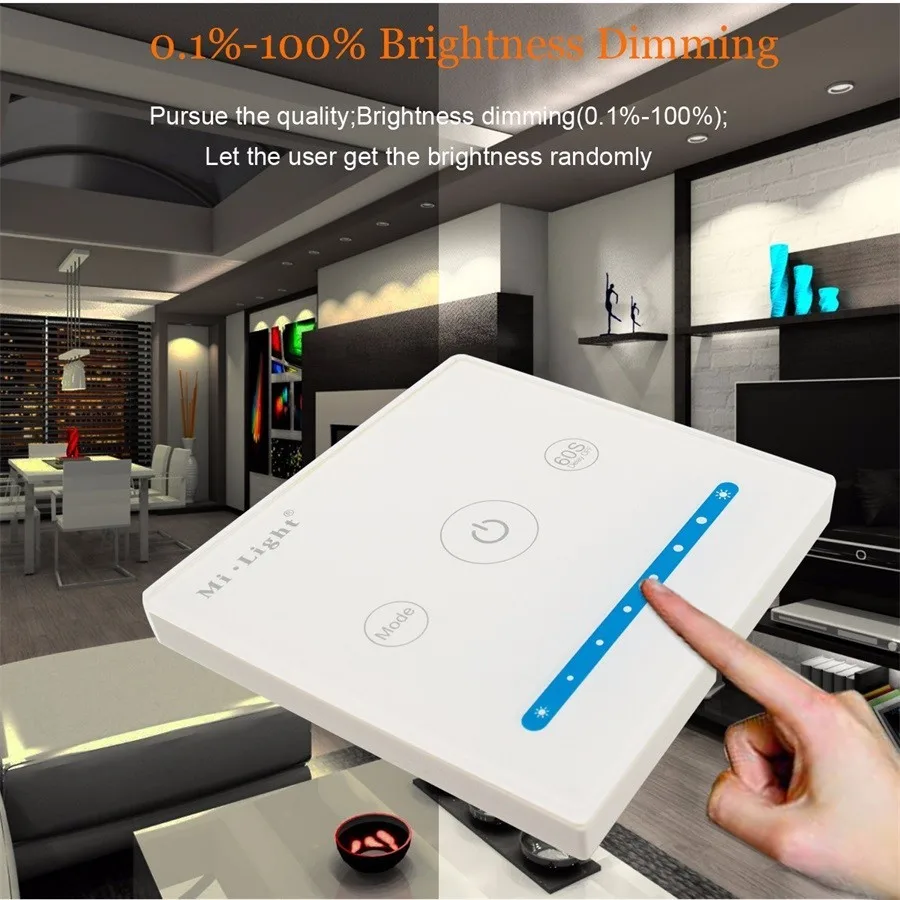P1 Mi Light Smart Touch Panel Dimming Controller Adjust Brightness for LED Strip Lighting