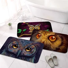 

owl art Printed Flannel Floor Mat Bathroom Decor Carpet Non-Slip For Living Room Kitchen welcome Doormat