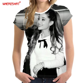 

WHEREISART Ariana Grande T Shirt for Women Sweet Tshirt 90s Hip Hop Short Sleeve Teens Girls Summer T-shirt Female Top Tee Pink