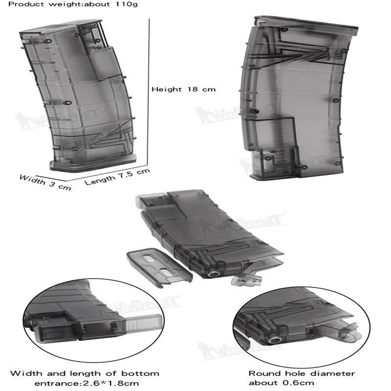 Тактический пластиковый пейнтбол BB коробка погрузчик скорость 500rd цветной большой пистолет чехол страйкбол военные боевые игры Охотничьи