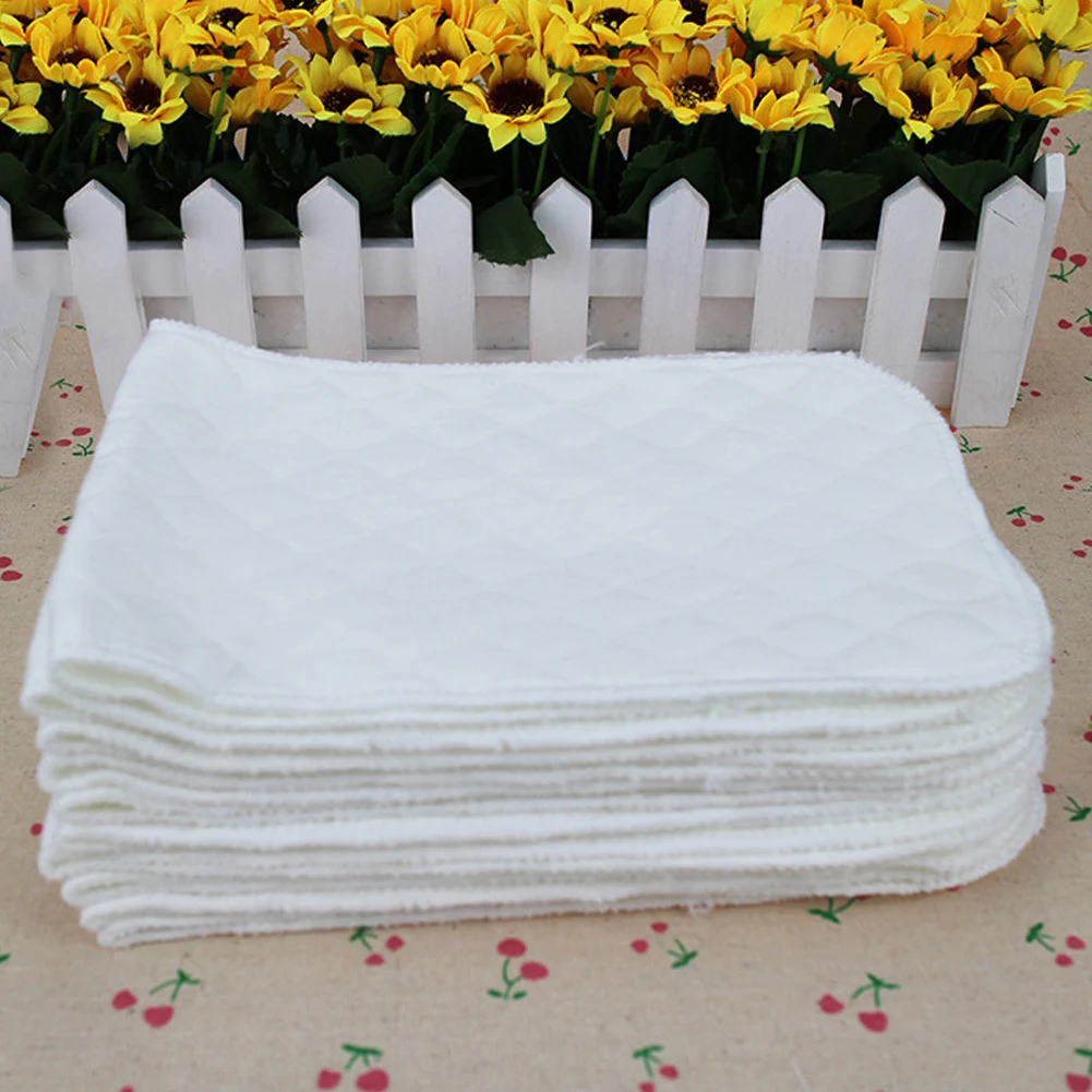 New Reusable baby Diapers Cloth Diaper Inserts 1PC 3 Layer Insert 100% Cotton Washable Babies Care Eco-friendly diapers