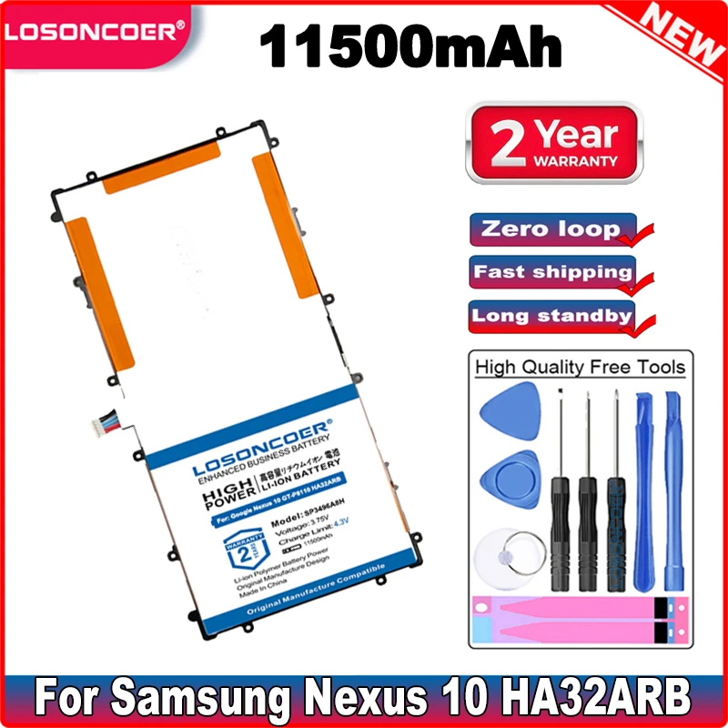 LOSONCOER сменный аккумулятор 11500 мАч SP3496A8H для Samsung Google Nexus 10 N10 GT-P8110 HA32ARB P8110