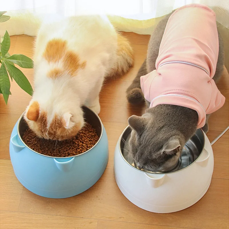

21cm Non-slip Pet Feeder Bowl Waterer Feeding Food Pet Dog Dish Feeders Tableware Dog Cat Raised Stand feed bowl New