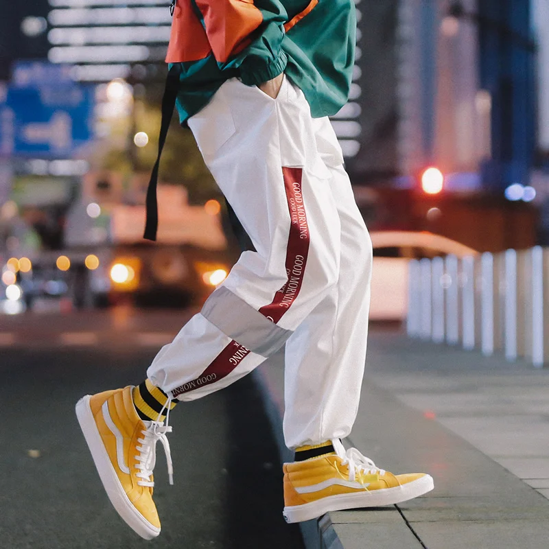 

Hip Hop Street Harm Pants Patch Printed Jogger Pant Elastic Waist Mens Sport Casual Trousers New Fashion Summer Plus Size 5XL