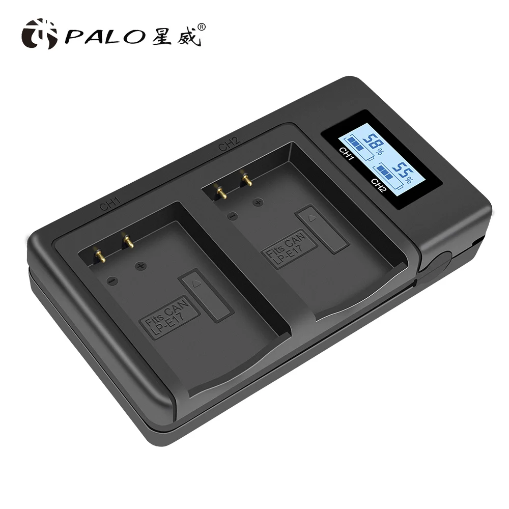 Palo LP-E17 LPE17 USB LCD Dual Charger Battery Charger For Canon EOS M3 750D 760D T6i T6s 8000D Kiss X8i Camera - Цвет: Lp-E17-C charger