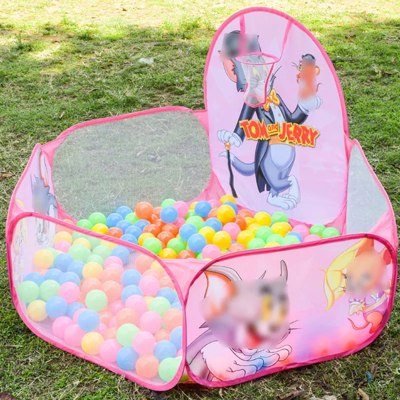 Портативный складной манеж игровой бассейн с шариками детский для улицы и