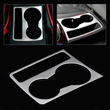 

Interior Stainless Steel Chrome Water Cup Holder Panel Decor Trim Fit for Audi A4 B8 A5 2009 2010 2011 2012 2013 2014 2015