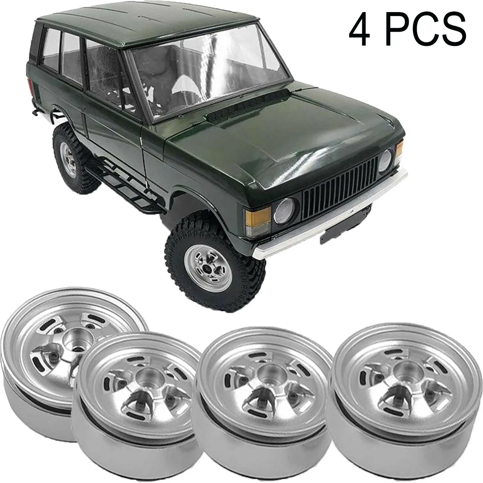 4PCS CChand 1/10 1.9" Classic Beadlock Metal Aluminum Wheel Hub for Range Rover