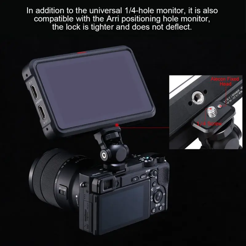 DSLR камера монитор кронштейн Мини шаровая Головка с холодным башмаком крепление Gimbal установка для sony для Canon для Nikon DSLR аксессуар для камеры