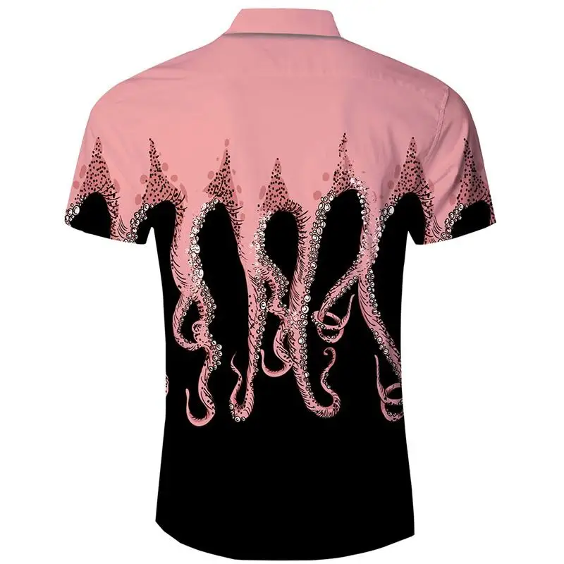 2021 Summer Harajuku Short sleeve Shirts Fire Smoke Flame 3D Printed Hawaiian Shirt Mens Harajuku Casual Shirt Drop Shipping