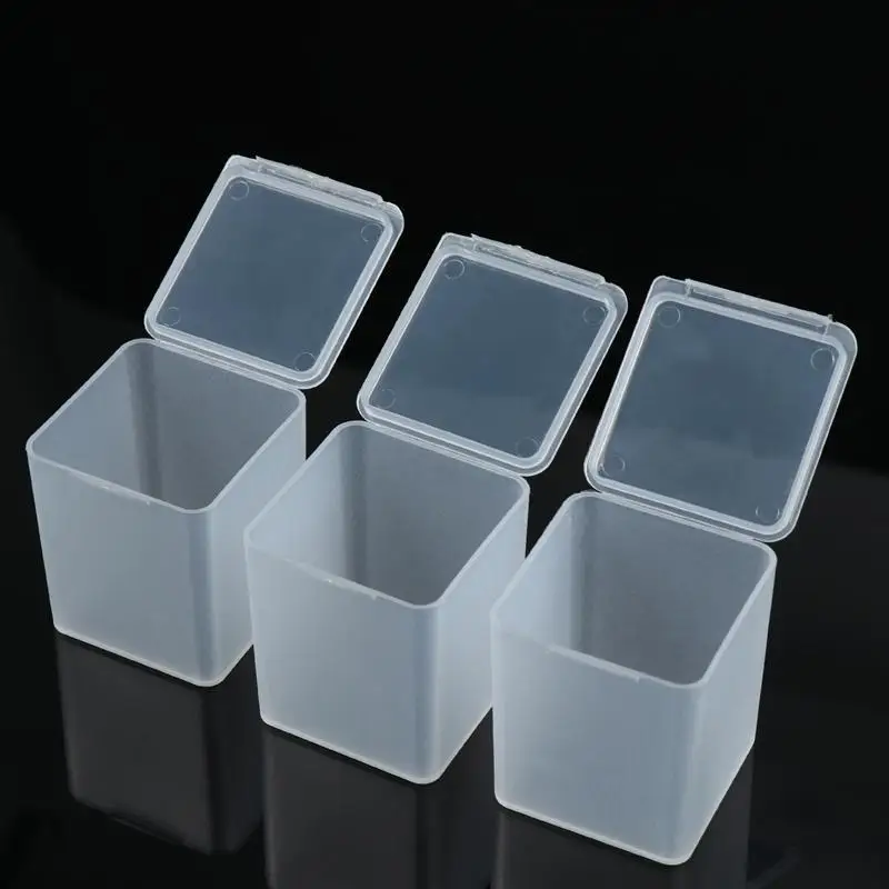 

12pcs Plastic Beads Organizer Multipurpose Storage Boxes Square Case Container With Lid