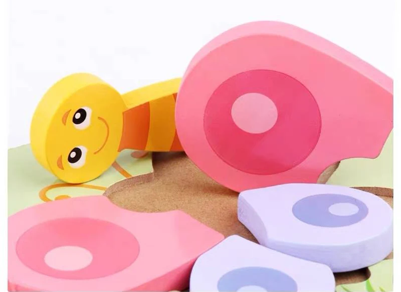 Утолщенная деревянная игрушка 3D Пазлы детские игрушки lntellectual Development мальчики девочки детские игрушки головоломка развивающий подарок
