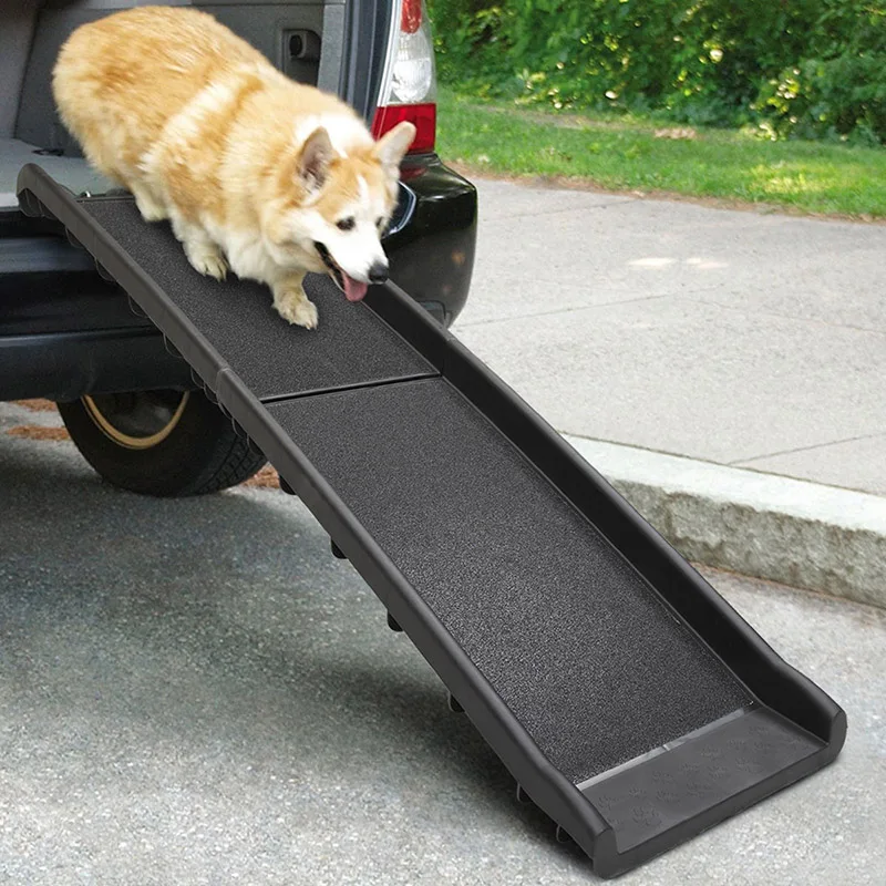 Anti Skid Pet Ramp Portable Dog Cat Ladder Lightweight Folding With Safe Non Slip Traction Surface Raised Side For Cars Pt0168 Dog Doors Ramps Aliexpress
