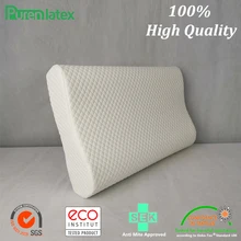 PurenLatex 14 cm גבוהה זיכרון קצף קונטור אורטופדי כרית צוואר הרחם חוליה תמיכת צוואר טיפול מצעים כרית ריבאונד איטי(China)