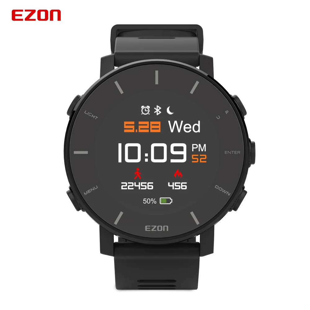EZON T935 Mens Wrist based Heart Rate Monitor GPS Smart Digital Watch