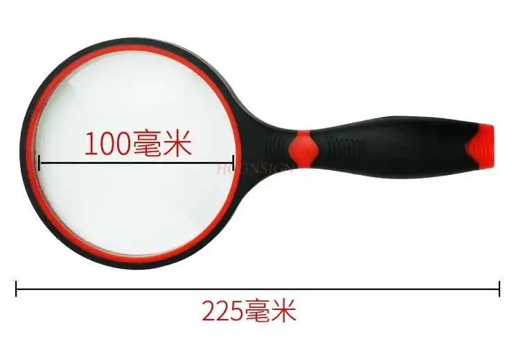 

magnifying equipment Holding a magnifying glass 10 times for the elderly to read and observe the plant student