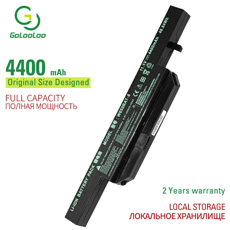 

Golooloo 6 cells laptop battery for CLEVO G150TC G150MG K5-I78172d1 P4-I54572d1 K650D-I5 D3 K650D K750D K4 K5 P4 P5