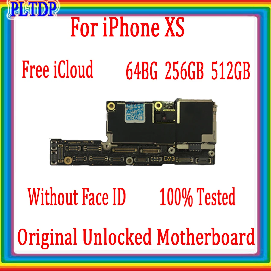 Оригинальная разблокированная материнская плата для iPhone XS 5 8 дюйма 64 ГБ 256 512 с/без