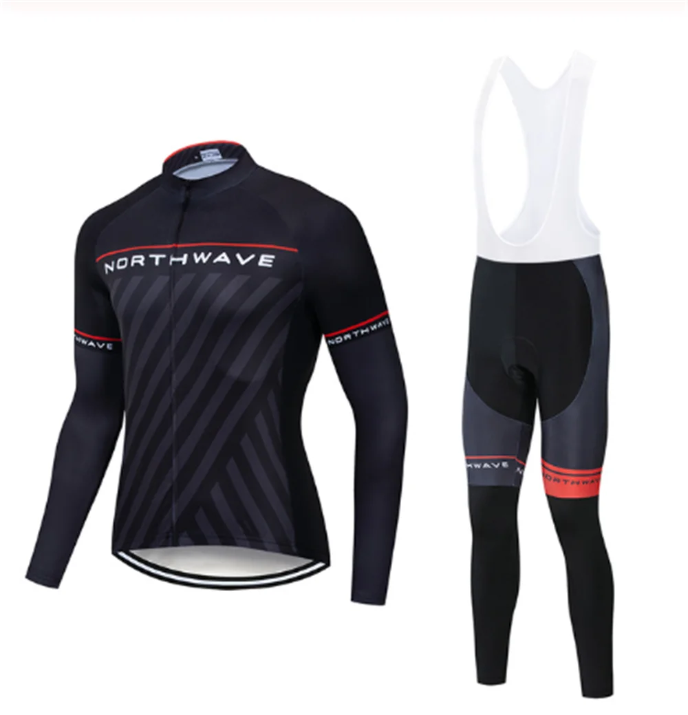 Northwave комплект одежды для велоспорта с длинными рукавами NW Pro team Jersey мужской костюм дышащий Открытый спортивный велосипед MTB Одежда paded 3 - Цвет: 19