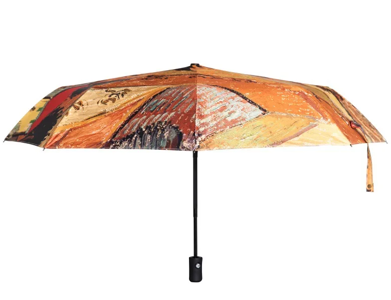 2019LISM фирменный складной зонт женский ветрозащитный paragay Van Gogh масляная живопись зонтик дождь леди Высококачественный зонтик