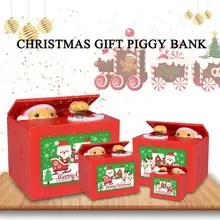 Хитрый электронный сберегательный ящик высокого качества Забавный Удобный тонкий автоматический Санта Клаус монета Копилка Рождественский подарок