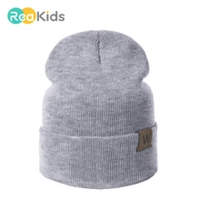REAKIDS шапочки для мальчиков и девочек детские шапочки для детей хлопковая шапочка для новорожденного младенца зимняя детская шапка вязаные шапки теплая шапка Горячая Распродажа
