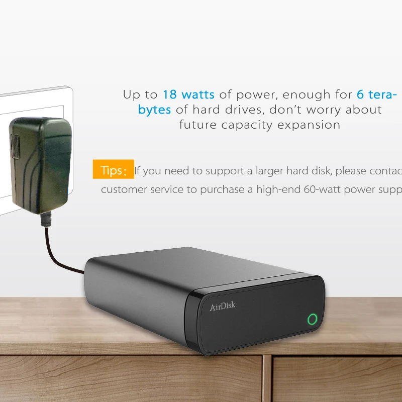

Airdisk S3 Mobile network hard disk USB3.0 Family Smart Network Cloud Storage Remotely Mobile Hard Disk Box(NOT HDD)
