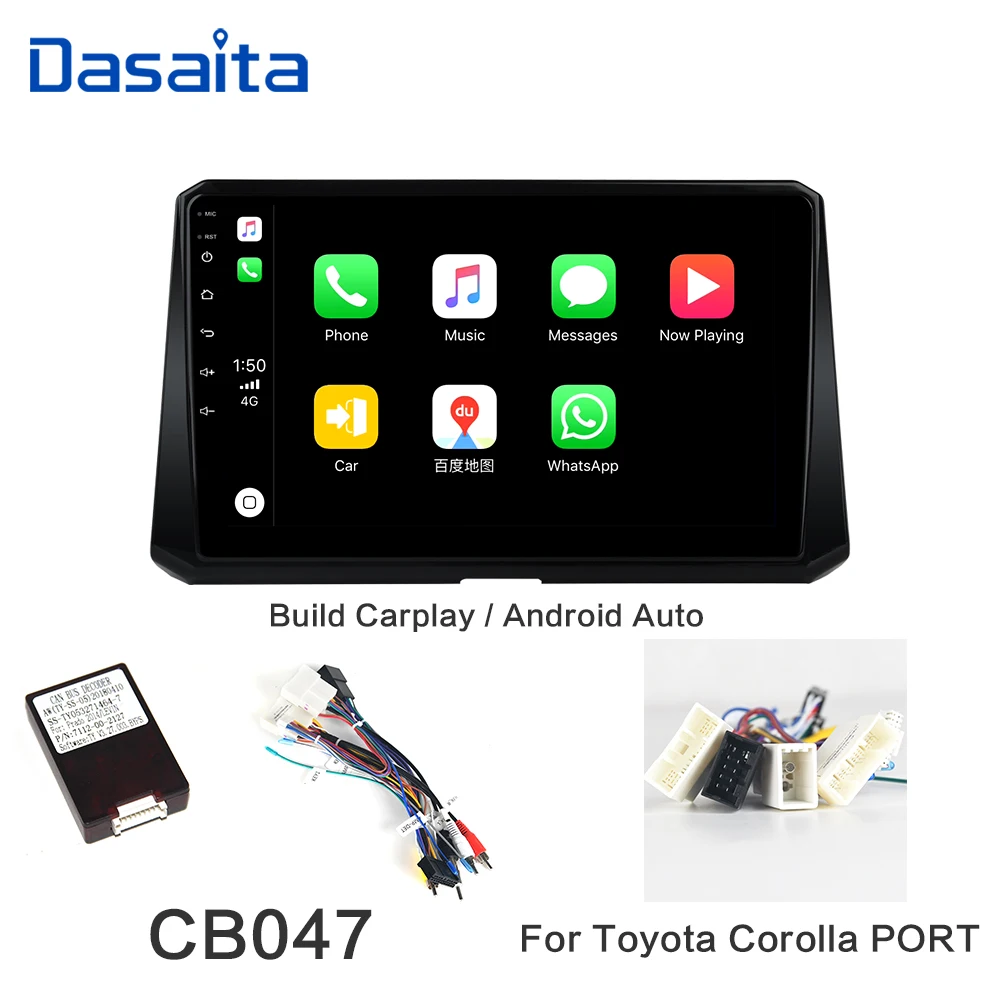 Dasaita 1 Din " ips Android 9,0 Автомагнитола для Toyota Corolla DSP Bluetooth gps 4 Гб ram - Цвет: build in carplay
