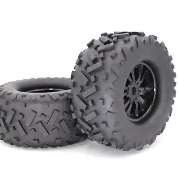 

2pcs 1/8 Monster Rubber Toy Truck RC Car Upgrade Solid Wheel and Wider Tire Off-road Car Tire Car Parts 170MM