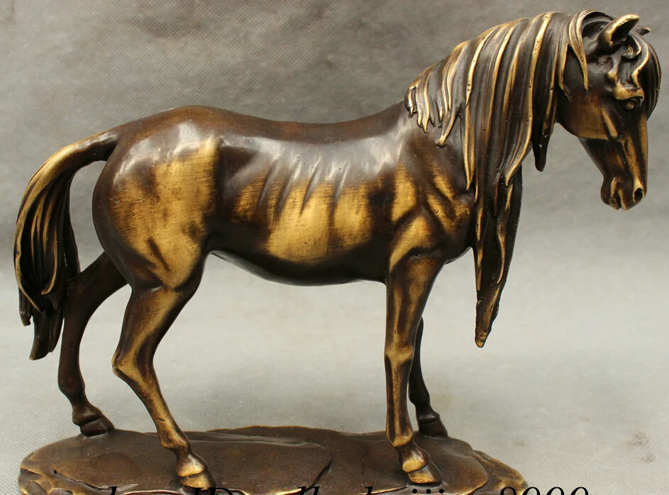 10 &quotКитайская чистая бронзовая фигурка для привлечения богатства год Зодиака