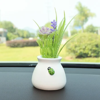 

3D Plant Flower Car Dashboard Decor Interior Car Accessory For Girls Gifts Car Ornaments Car Dashboard Toys Auto Decoration