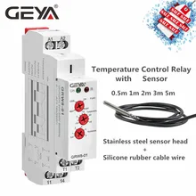 GEYA GRW8-01 din-рейку реле контроля температуры 16A широкий диапазон напряжения AC/DC24-240V с водонепроницаемым датчиком