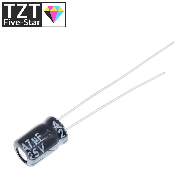 TZT 50/100PCS Hochwertiger 25V47UF 5*7mm 47UF 25V 5*7 Elektrolytkondensator – Detail 3