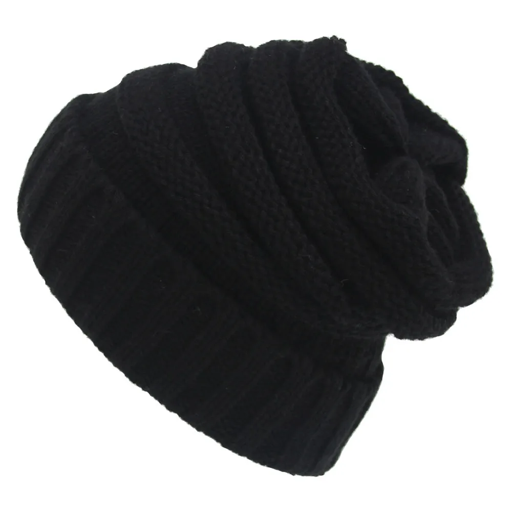 Женские и мужские зимние; вязанные; шерстяные кепки унисекс складывается Повседневная шапка с этикеткой однотонная шляпа хип-хоп Skullies Beanie Hat Gorros