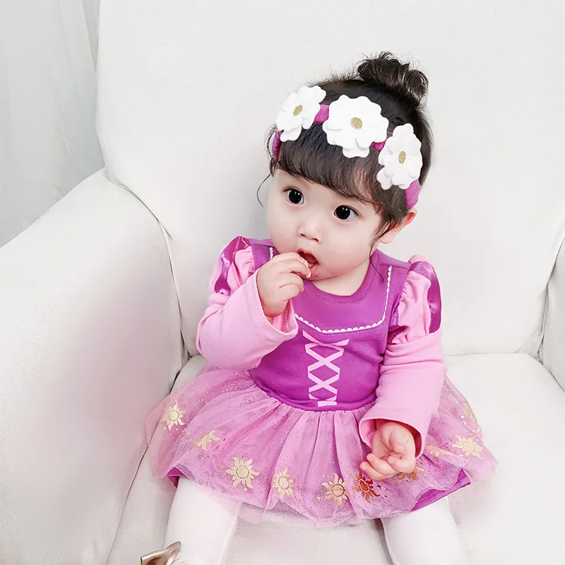 

Summer Baby Clothing 3-18M Newborn Baby Girls Clothes Long Sleeve Princess Dress Rompers Tutu Cute Kids Jumpsuit Tutu Dress 2021