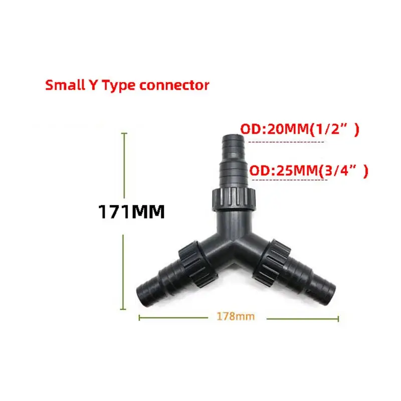 Small Y Type Фитинг y-типа соединитель для шланга y-тройник соединители для шланга 25 мм 32 мм 40 мм соединитель для трубы для орошения y-коннектор - Цвет: Small Y Type