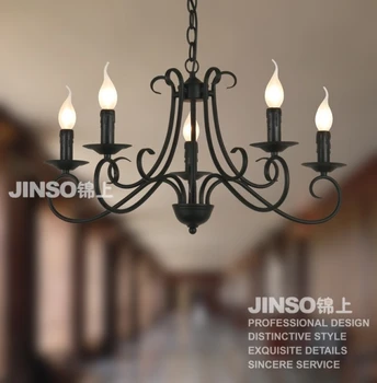 

North America Europe Vintage Black Iron Suspension Luminaire Lamparas Pendant Light Bar Dining Room Bedroom Lamp Bed hanglamp