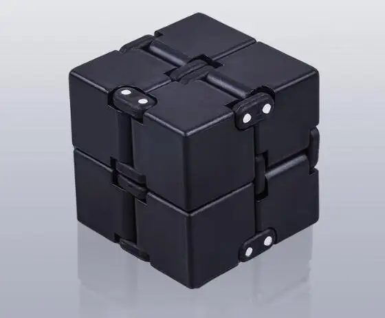 Infinity Cube Спиннер антистресс Высокое Качество антистресс Mano Металл Дети Палец игрушки Роскошные антистресс игрушки - Цвет: black