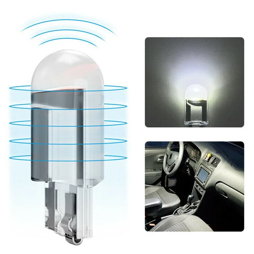 10x T10 501 Led Car Side Light White Bulbs Error Free Canbus Xenon W5w Sidelight Acrylic Dome Interface Type: W5W 168 | Автомобили и