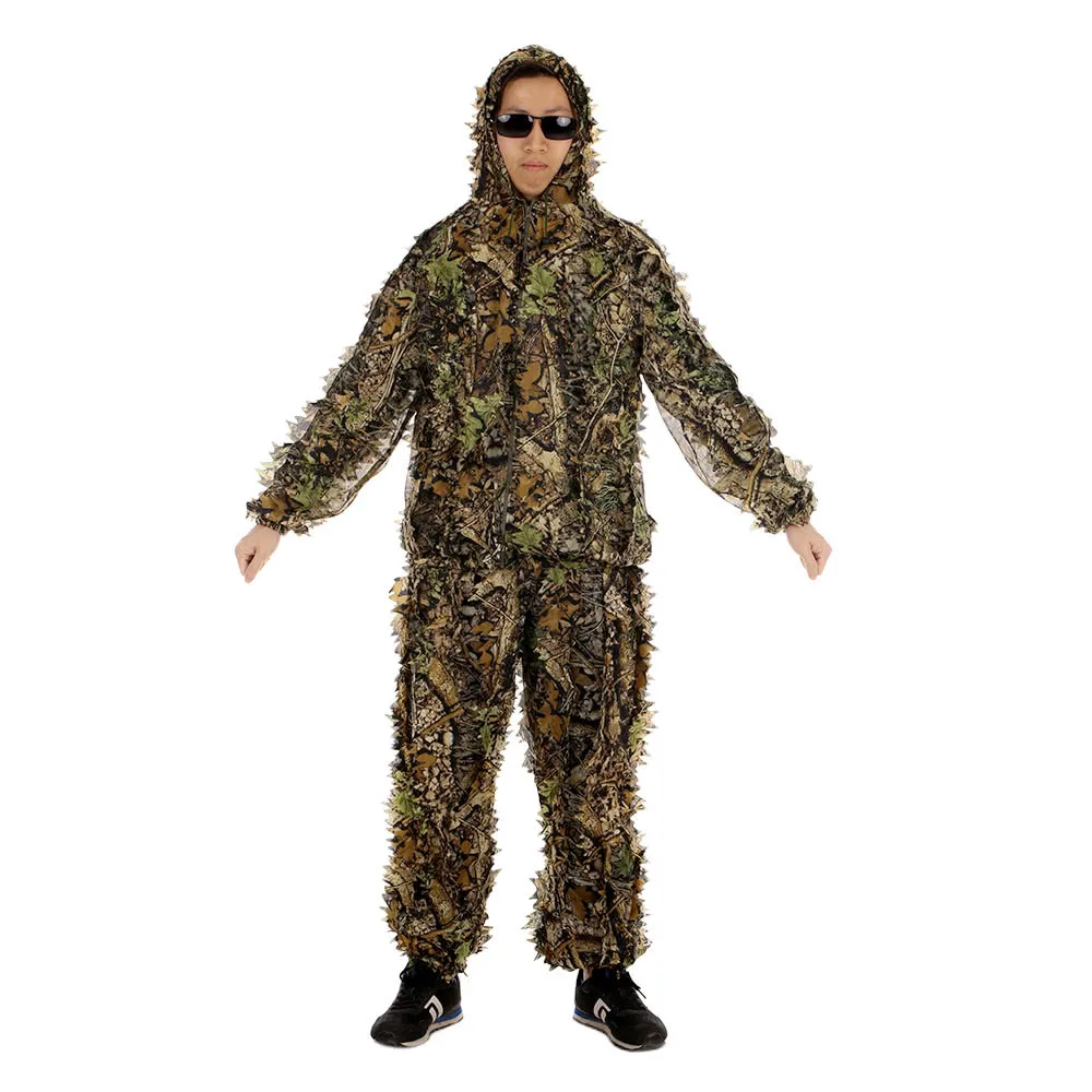 Открытый Многофункциональный бионический Ghillie костюм 3D Джунгли лесной охотничий игровой Камуфляжный плащ