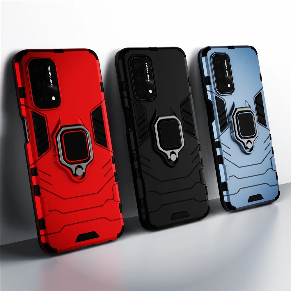 

Armor Shockproof Coque For OPPO A93 5G Case Car Magnetic Holder Protective Ring Cover For Oppo A93 5G oppoa93 6.5" PCGM00 Funda