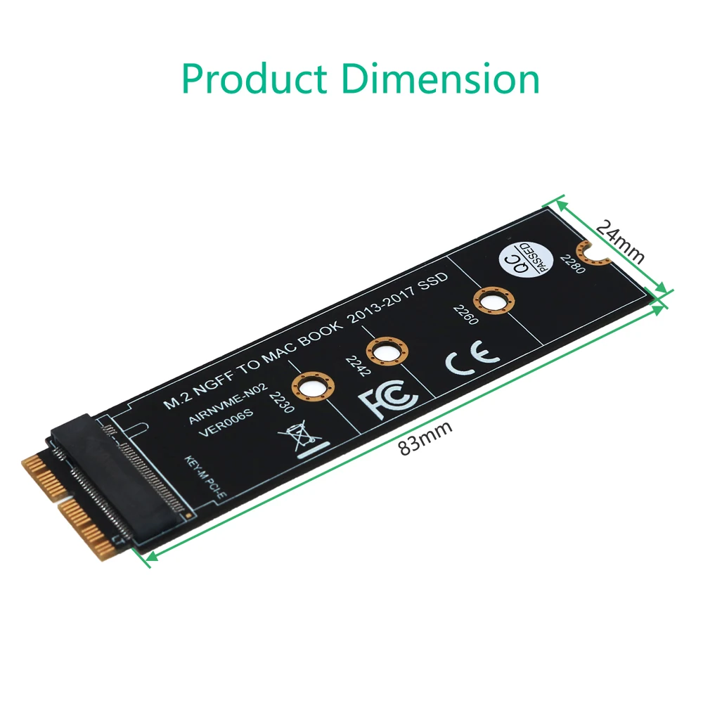 M.2 адаптер M.2 NGFF PCIe AHCI SSD адаптер для MACBOOK Air 2013 A1466 Pro A1398 A1502 A1419 для Apple SSD адаптер
