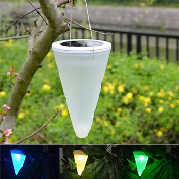 

Cone Light Solar Power LED Hanging Light Rock Lamp Waterproof Outdoor Garden Stake Lamp Decor Kit J8 #3