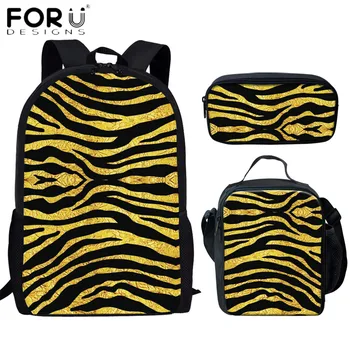 

FORUDESIGNS School Bags Zebra/Leopard Pattern School Backpack for Girls Children Backpacks for Teenage Students Satchel Mochila