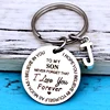To My Son Daughter I Love You Forever Inspirational Gift Keychain,  Best Gift Idea for Son Daughter Stocking Stuff Gifts ► Photo 2/6