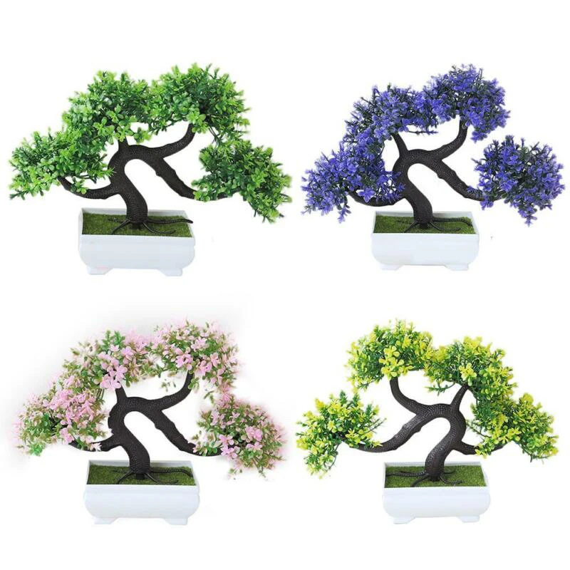 Fake Artificial Plants Bonsai Potted Plant Mini Simulation Pine Tree Decoration