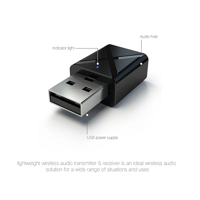 Bluetooth-приемник USB передатчики 5,0 беспроводной аудио музыкальный стерео адаптер ключ для ТВ ПК bluetooth-динамика наушников