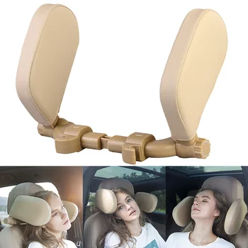

Cushion Car Seat Headrest Shockproof Travel Auto Sleeping Hard PVC Adjustable Angle Support Adults Detachable Side Neck Pillow