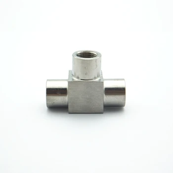 

1/8" 1/4" 3/8" 1/2" 3/4" 1" BSP Female Thread 304 Stainless Steel Tee Type 3 Way High Pressure Resistant Pipe Fitting Connector