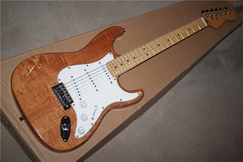 

Eternal classic style, custom 6 string electric guitar, tiger maple xylophone neck, tiger maple fingerboard, free delivery